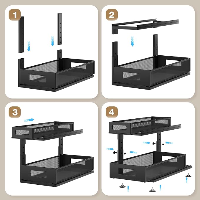 2 Pack 18.5IN-Depth Under Sink Organizer - Image 5