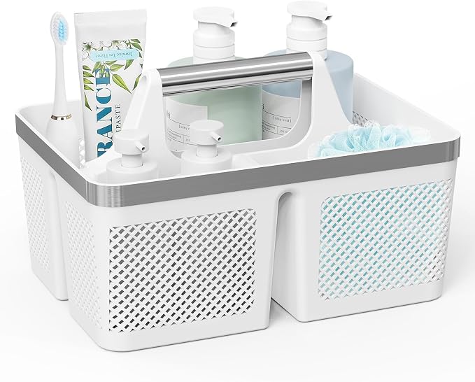 Plastic Shower Caddy Dorm: Portable Bathroom Caddy Organizer by MakesYourHomeMoreOrganized