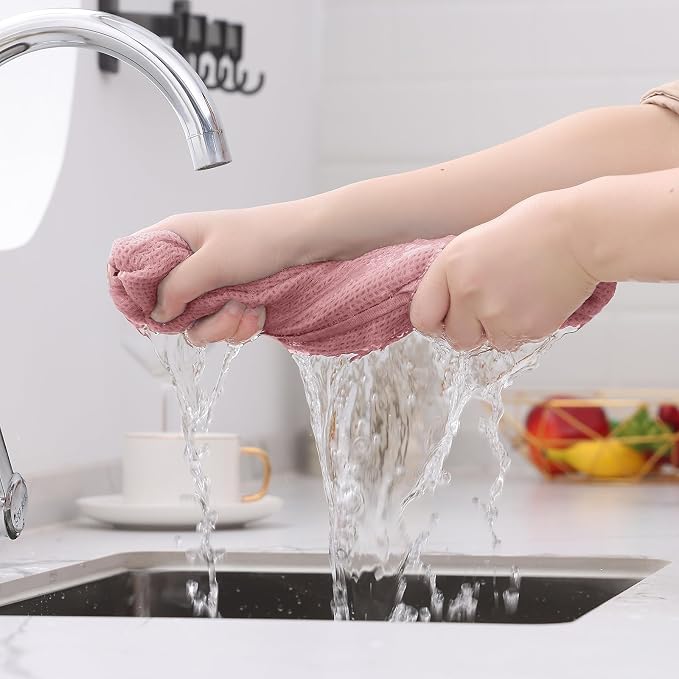 Kitinjoy 100% Cotton Waffle Weave Kitchen Hand Towels - Image 6