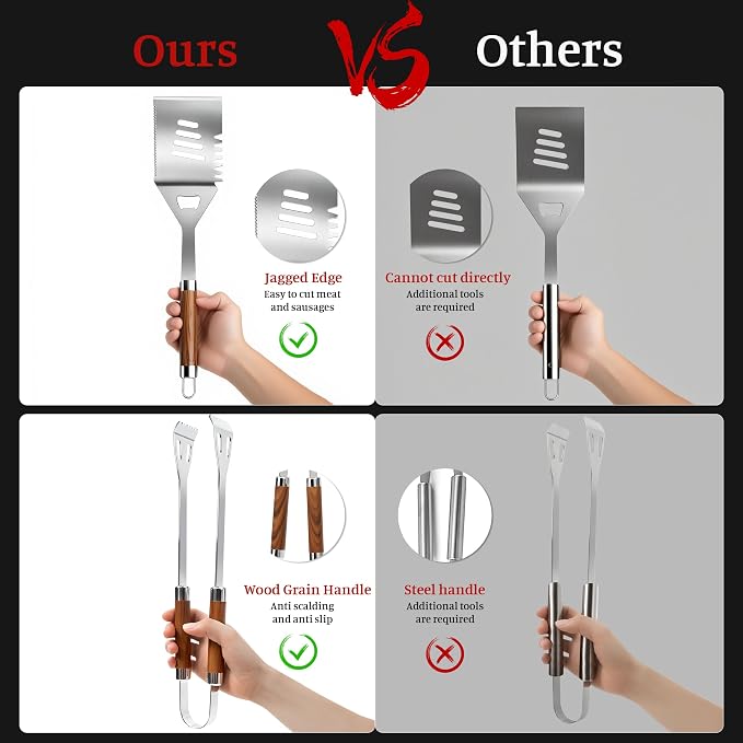 BBQ Grill Accessories, Stainless Steel Grilling Set - Image 6