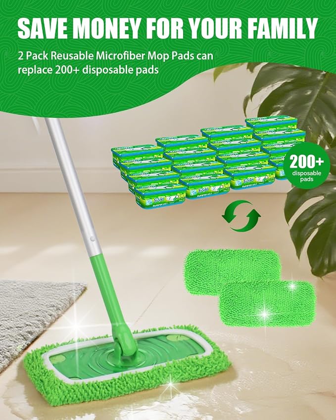 Reusable Microfiber Mop Pads Compatible - Image 8