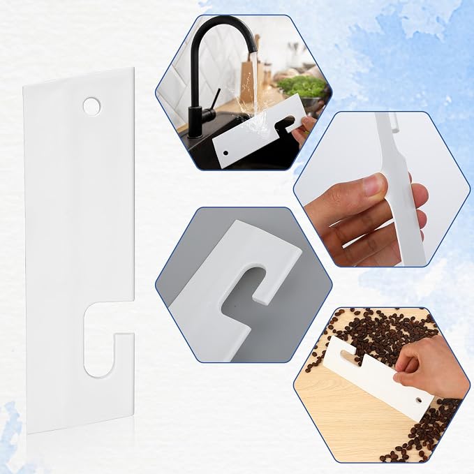 White Silicone Squeegee with Hanging Hook Mini Soft Window Squeegee Shower - Image 5