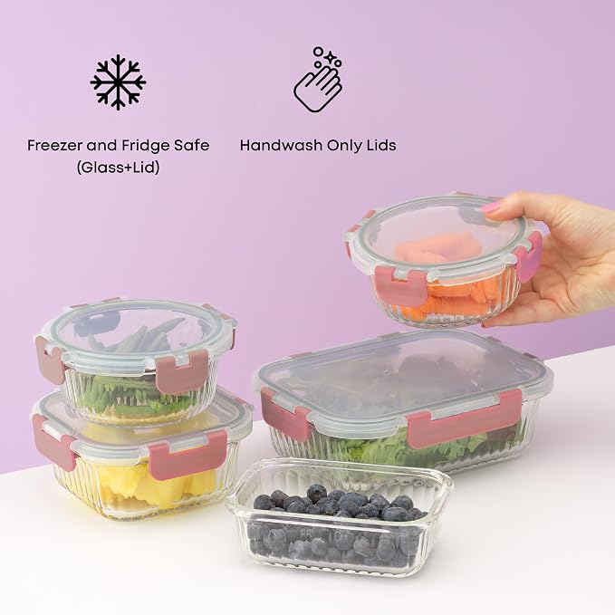 JoyJolt 24pc Borosilicate Glass Storage Containers - Image 6