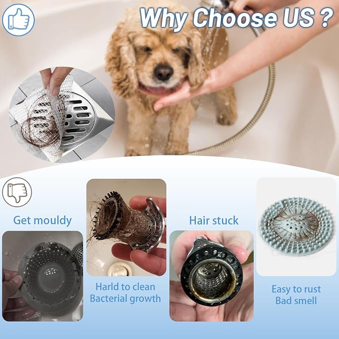 Shower Drain Hair Catcher, 35 Pack Disposable Hair Catcher Shower Drain Mesh - Image 3