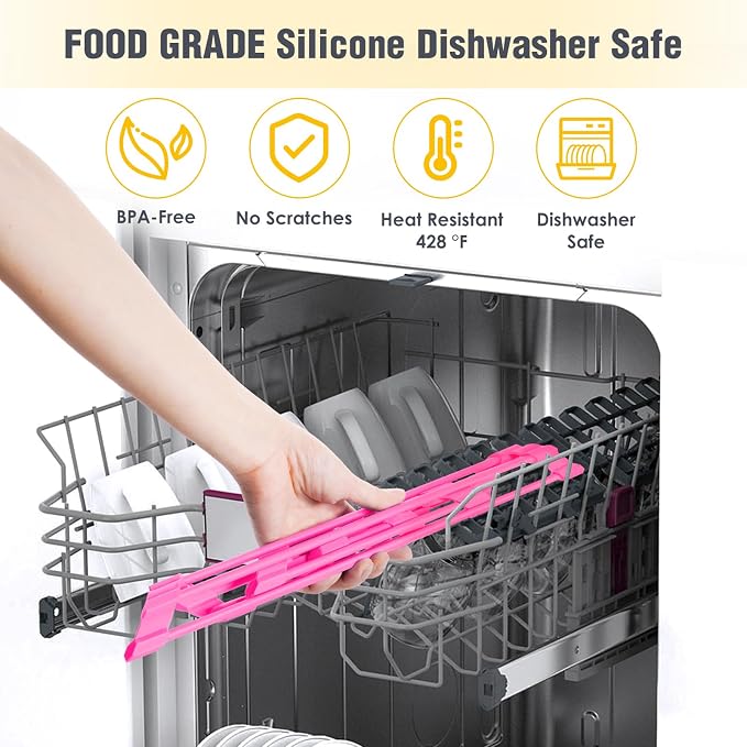Tomorotec Compact Silicone-Coated Triangle Dish Drying Rack - Image 7