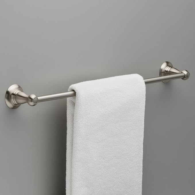 Delta Faucet Porter 24 inch Towel Bar, SpotShield Brushed Nickel, Bathroom - Image 2