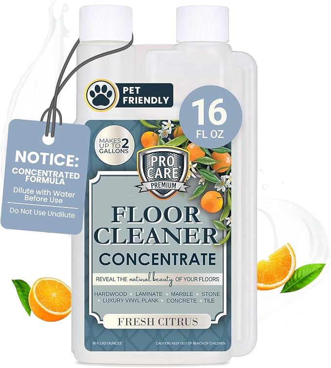 ProCare Citrus Floor Cleaner Concentrate | Vinyl, Stone & Laminate Floor Cleaner by PROCARE