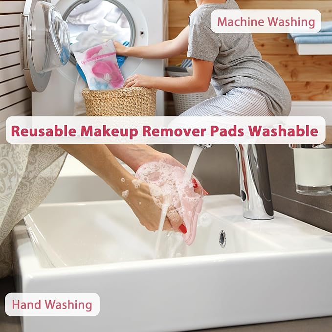 Makeup Remover Cloth, 12 Pack Makeup Remover Pads Microfiber Face Washcloth - Image 6