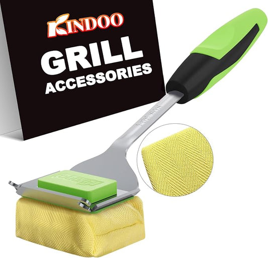 Grill Brush Bristle Free for Outdoor Grill, Steam Grill Cleaning Brush by KINDOO
