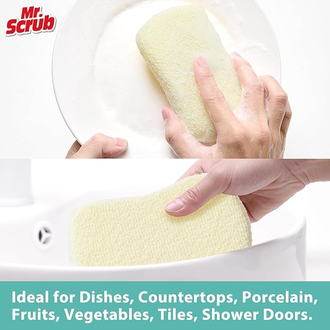 Sponges Kitchen Scrub Dish Sponge Scouring Pad, 12 Pack Cleaning Brush Scrubber - Image 8