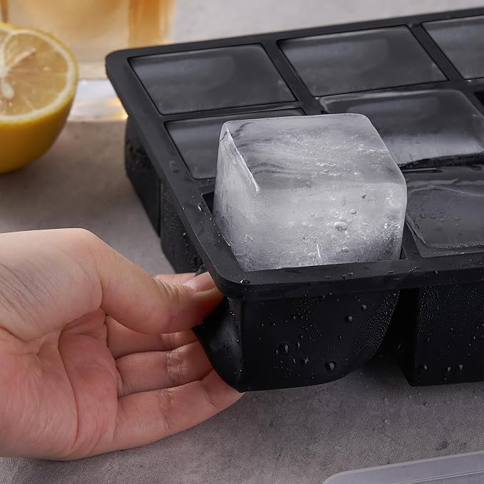 Wanderworld Ice Tray Combo, Silicone Reusable 2 inch Big Ice Freezer Mold - Image 6