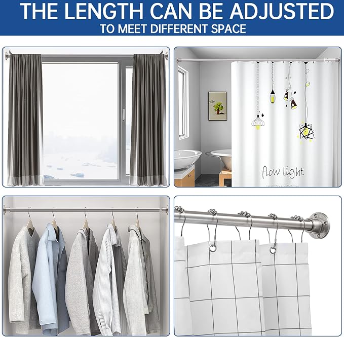 BRIOFOX Industrial Shower Curtain Rod - Image 8