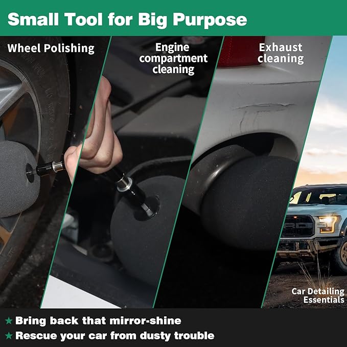Wheel Polisher with Drill Bit Extension, 1/4"Hex Shank - Image 5