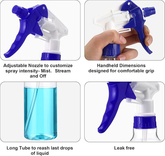 Eccliy 12 Pcs 16 Oz Plastic Spray Bottle, Adjustable Empty Reusable Sprayer - Image 2