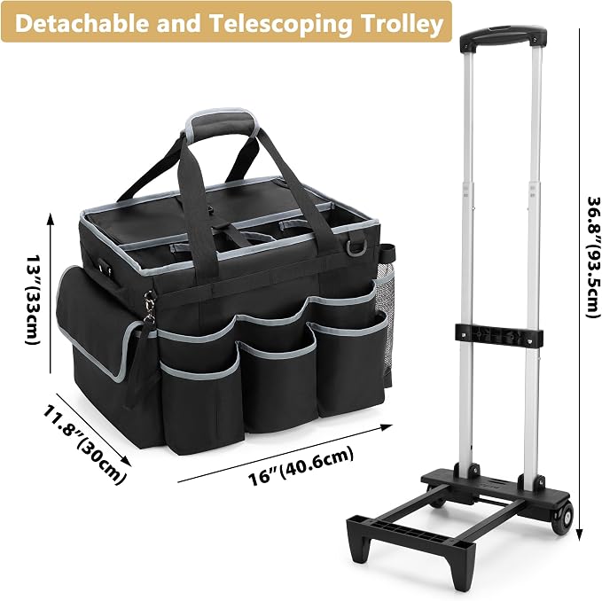 Large Cleaning Caddy with Detachable Trolley & Shoulder Strap, Cleaning - Image 7