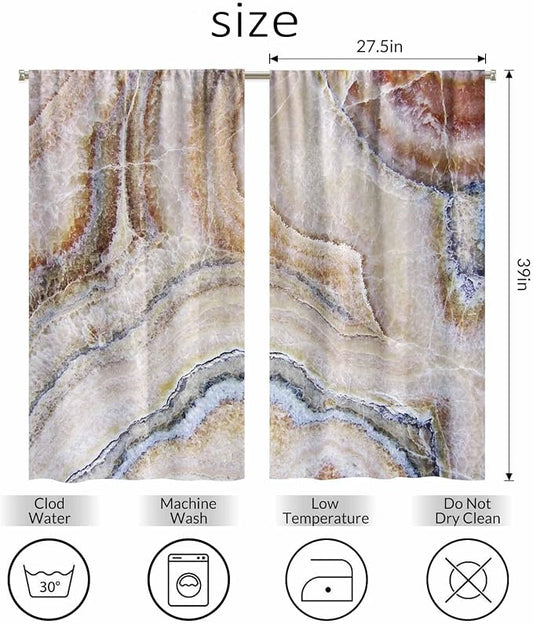 Onyx Marble Kitchen Curtains Nature Stone Surface Pattern Rock Granite Texture - Image 2