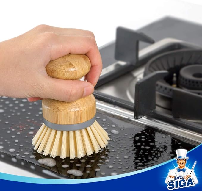 MR.SIGA Bamboo Palm Brush, Scrub Brush - Image 6