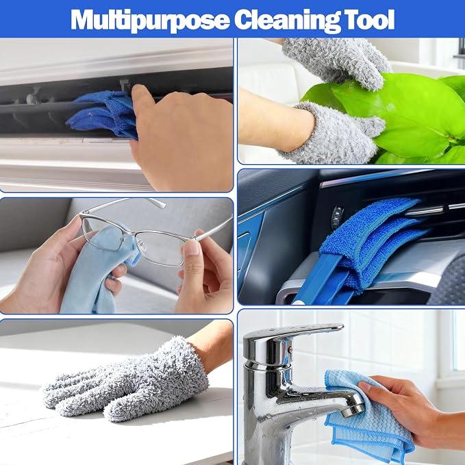 XANGNIER Window Blind Cleaner Duster Tool Set, Blind Cleaning Tools, Washable - Image 7