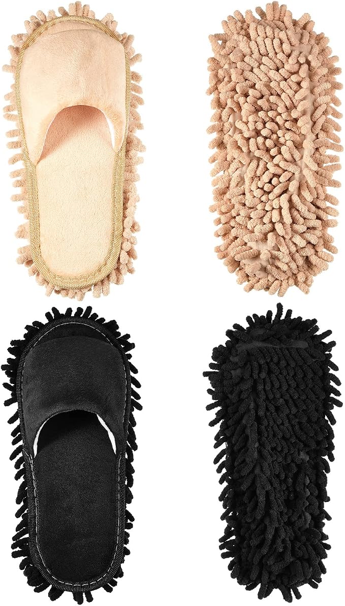Jecery 2 Pairs Microfiber Cleaning Mop Slippers by Jecery