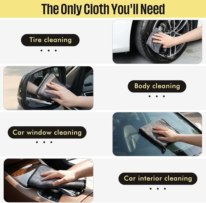 Lounsweer 4 Pcs Large Car Duster Set Microfiber Dust Cleaning Sets - Image 6