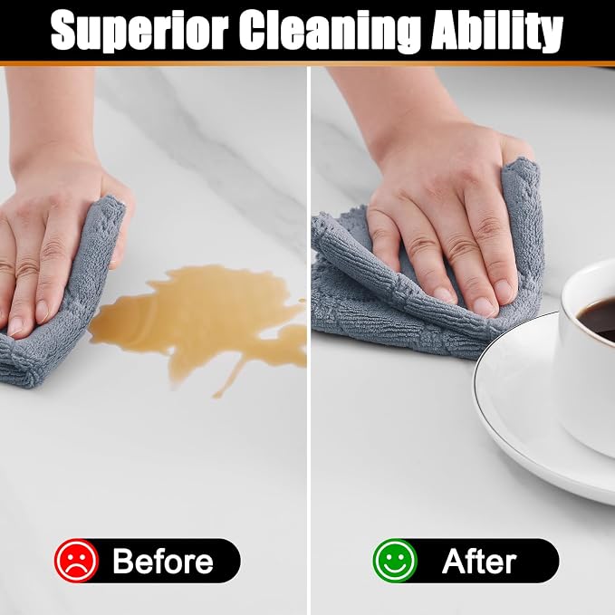 Mordimy 24 Pack Kitchen Cloths Dish Towels, Super Soft and Absorbent Dish Cloths - Image 4