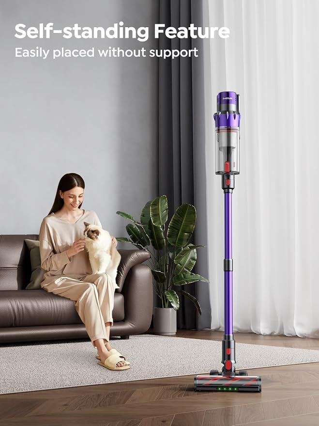 Cordless Vacuum Cleaner, 600W 50KPA 65 Mins Runtime Vacuum Cleaners - Image 4