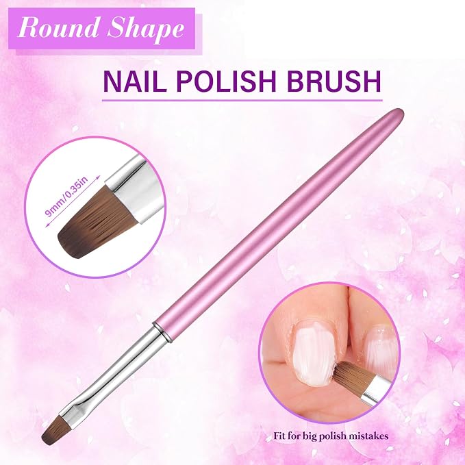 Metal Purple Nail Art Clean Up Brushes - Image 4