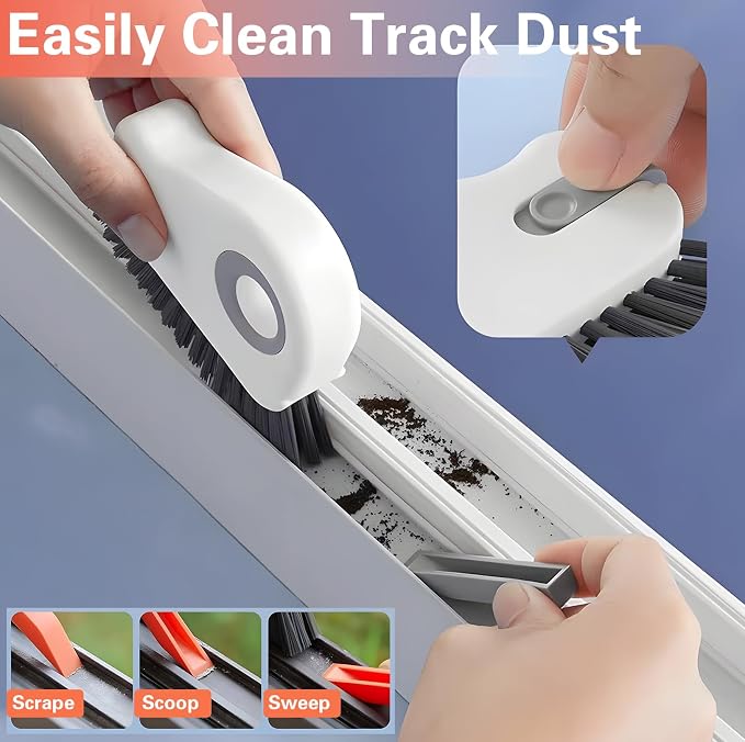2 in 1 Groove Cleaning Brush, Window Track Cleaner, Magic Window Track Cleaner - Image 5