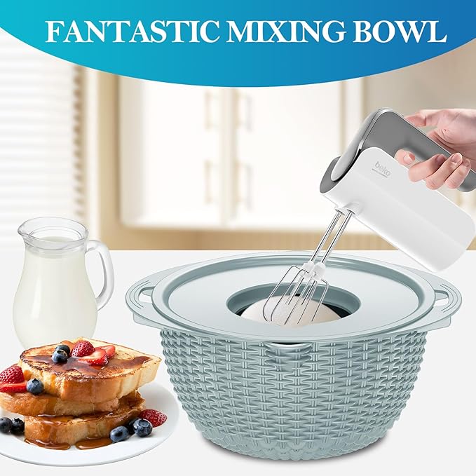 4 in 1 Colander with Mixing Bowl Set, Colander - Image 4