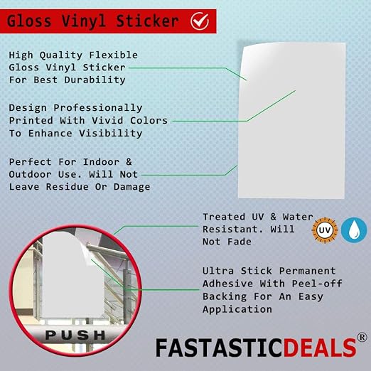 Caution Floor May Be Slippery When Wet Hazard Sign LABEL DECAL STICKER 9 inches - Image 2