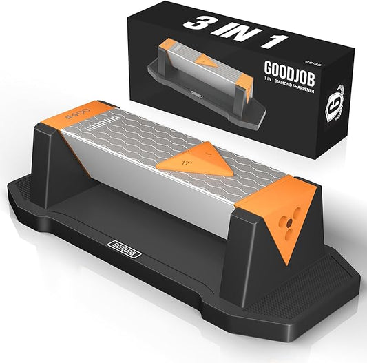 Goodjob Diamond Sharpening Stone 3 Side Grit 400/1000/8000 Premium Industrial by GOODJOB
