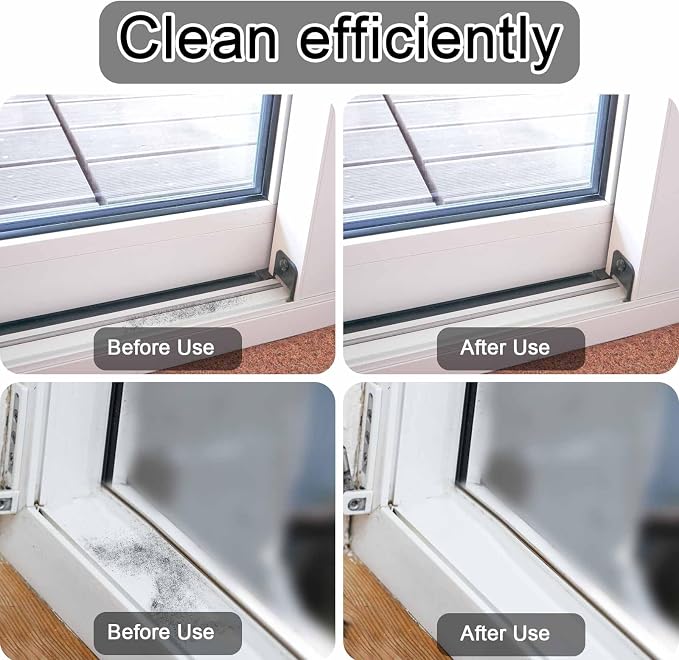 2pcs Crevice Cleaning Brush, Hard Bristle Window Track Cleaning Tools 2 in 1 - Image 5