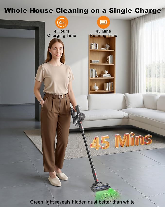 Cordless Vacuum Cleaner, 6-in-1 Lightweight Stick Vacuum - Image 6