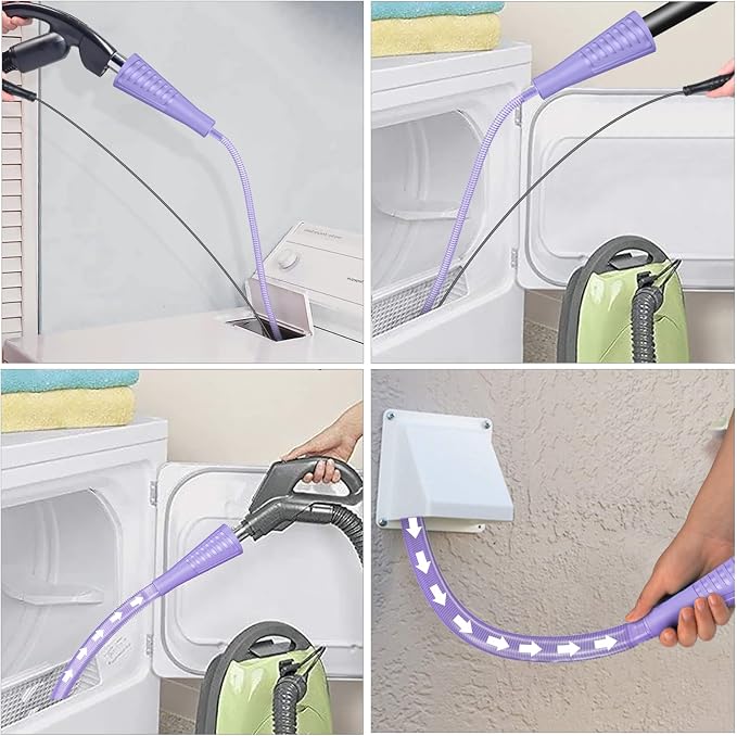 Sealegend 2 Pack Dryer Vent Cleaner Kit Vacuum Hose Attachment, Dryer Lint - Image 3