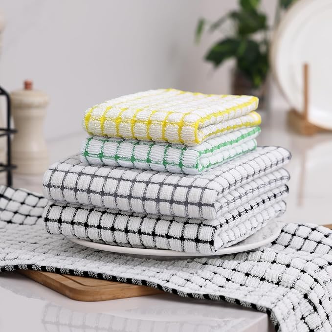 Homaxy Kitchen Towels and Dishcloths Set, 16 x 25 and 12 x 12 Inches, Super - Image 8