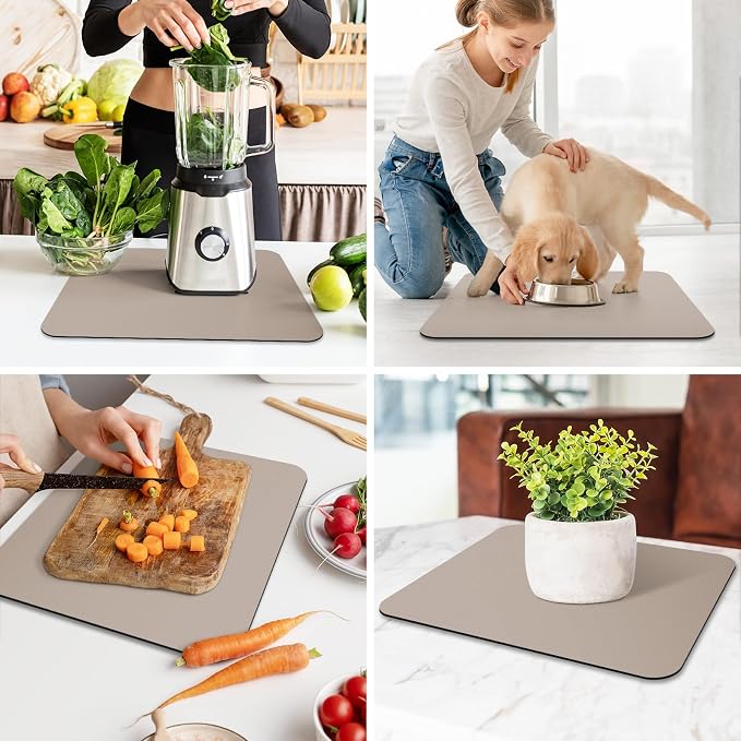 WISELIFE Dish Drying Mat Super Absorbent Drying Mat Large Dish Drying Mats - Image 7