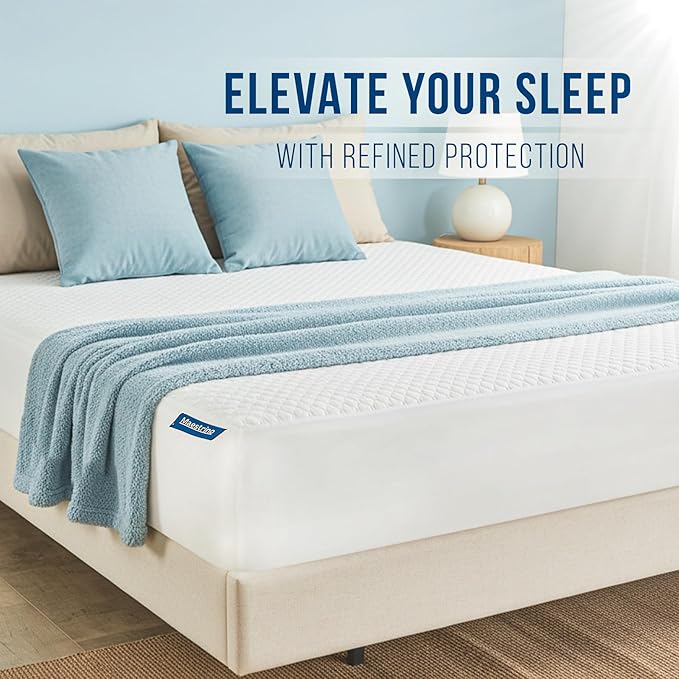 Luxury Full Size Tencel Waterproof Mattress Protector Deep Pocket - Premium Cooling Bed Cover Pad - Hypoallergenic & Allergy-Friendly - Oeko-Tex Certified - Ultra Soft & Breathable