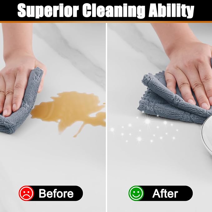 Mordimy 12 Pack Kitchen Cloths Dish Towels, Super Soft and Absorbent Dish Cloths - Image 4