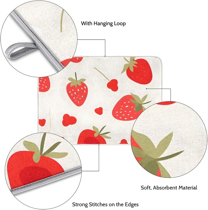 Dish Drying Mat for Kitchen Absorbent Drying Mat Reversible Dish Drying Pad - Image 3