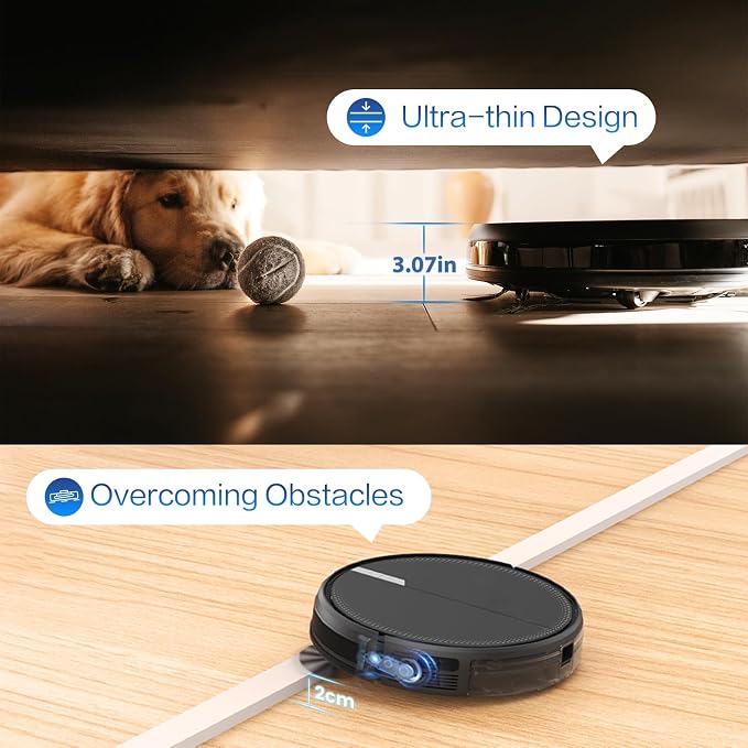 AIRROBO Robot Vacuum and Mop, 3000Pa Strong Suction Power Vacuum Mop Robot - Image 7