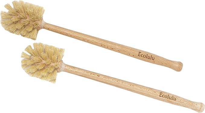 ECOLULU Eco Friendly Toilet Brush, 2 Pack Wood Toilet Brush Made of Beechwood by Unknown