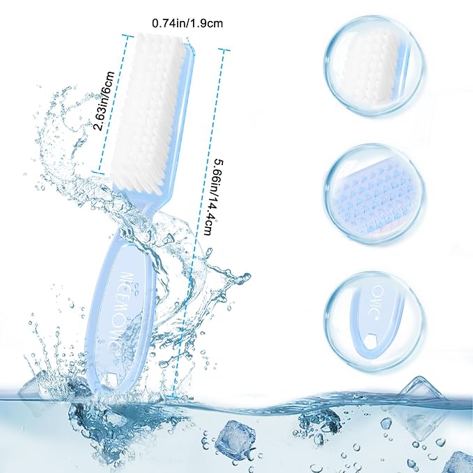 NICEMOVIC 20 Pcs Nail Brush for Cleaning Fingernails, Handle Grip Nail Scrubber - Image 4