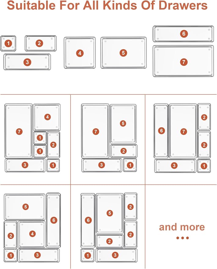 SMARTAKE 20-Piece Drawer Organizer - Image 7