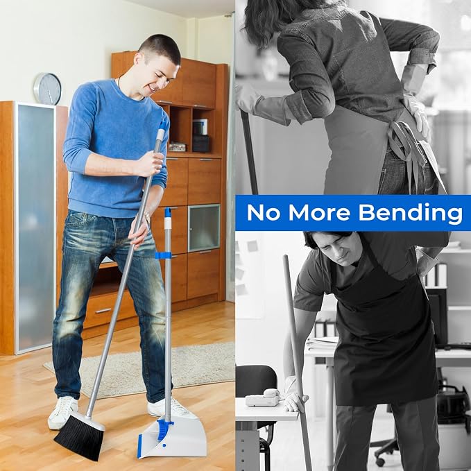 Broom with Dustpan Combo Set, Dustpans Stand Up - Image 3
