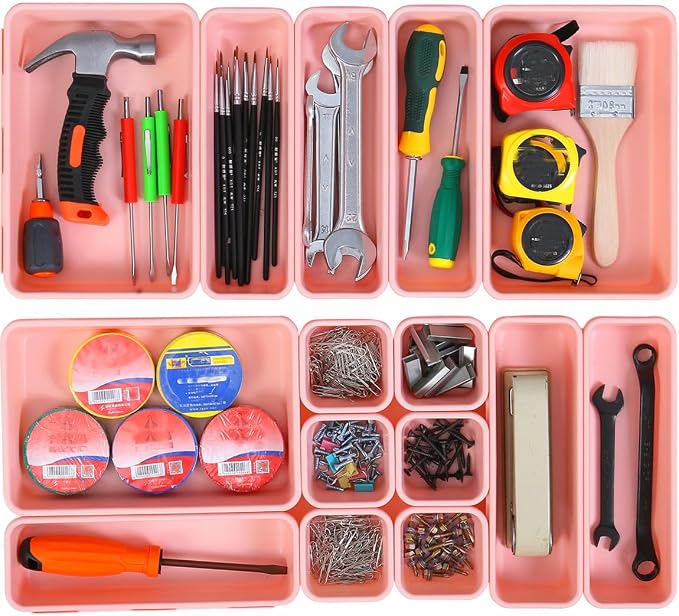 15 PCS Interlocking Desk Drawer Organizer Separator - Image 6