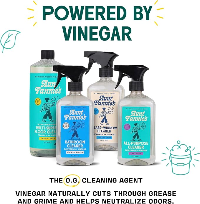 Aunt Fannie's Glass & Window Cleaning Vinegar Spray, Natural Streak-Free Spray - Image 3