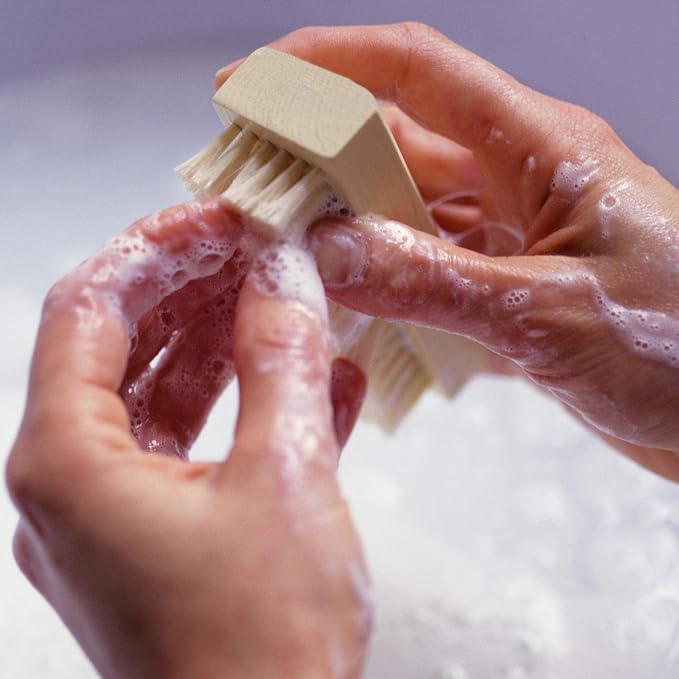 4-Packs Wooden Nail Brush Sturdy, Non-Slip Fingernail Hand Scrub Brush Nail - Image 4