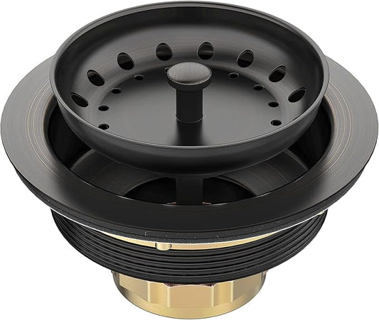 BOTEMY Stainless Steel Bronze Sink Drain Strainer Kit 3-1/4 inch Kitchen Drain by BOTEMY