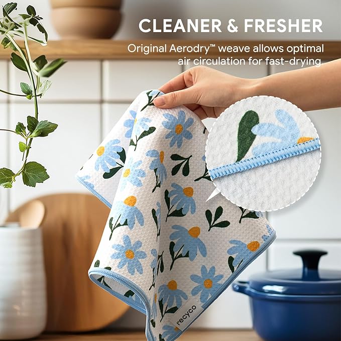 RECYCO Waffle Kitchen Towel Set of 2 - Image 5