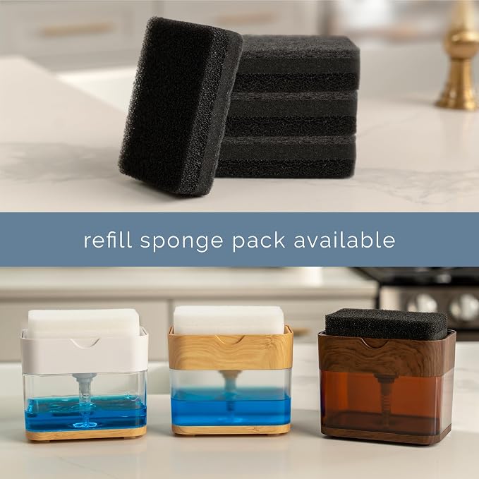 S&T INC. Dish Soap Dispenser and Sponge Holder - Image 7